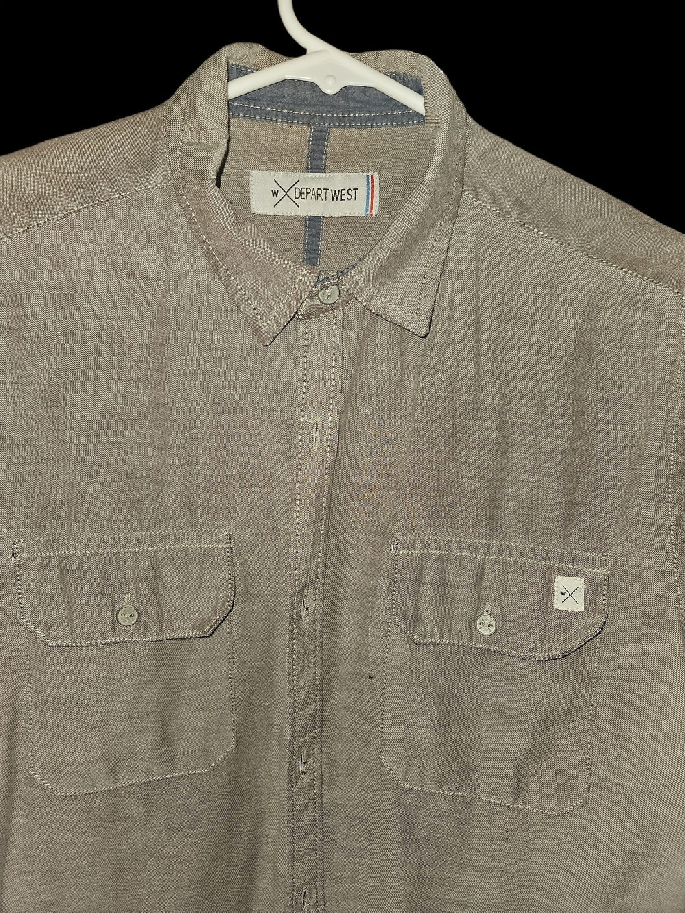 Departwest Men's Casual Button-Down Shirt - Taupe